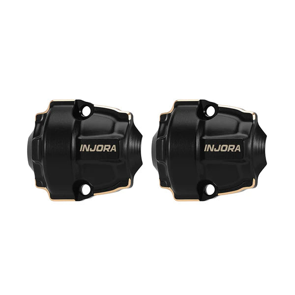 INJORA Black Coating Brass Diff Covers for 1/32 Redcat Ascent-32