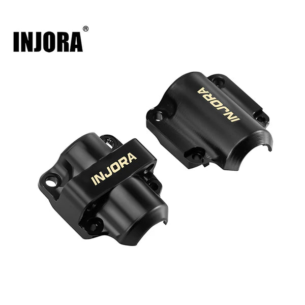 INJORA Black Brass Diff Covers for 1/30 SCX30 Stock Axles