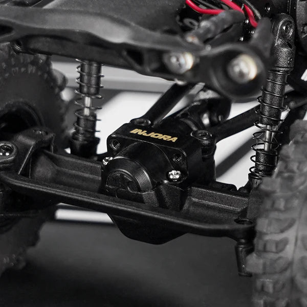 INJORA Black Brass Diff Covers for 1/30 SCX30 Stock Axles