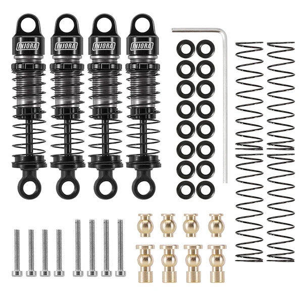 INJORA Big Bore Oil Shock Absorber for 1/24 SCX24 FCX24M (Choose Size/Color)