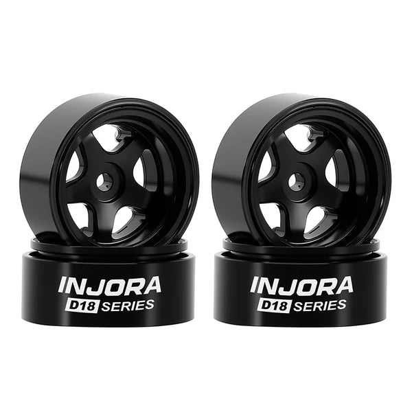 INJORA 0.7" D18 5-Spoke Aluminum Wheels for 1/30 SCX30 (Choose Color)