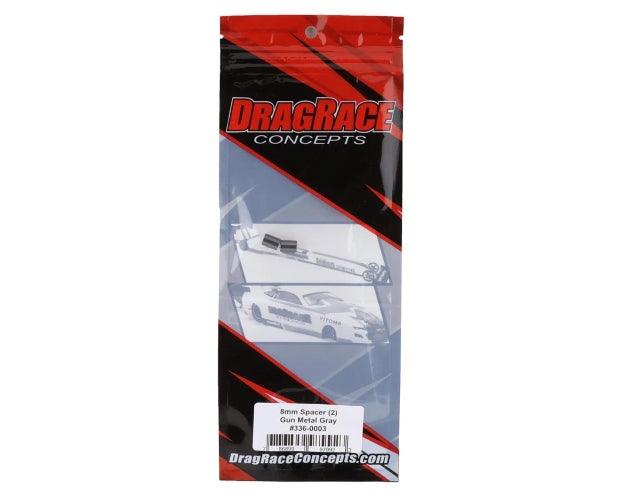 DragRace 8mm Spacer (Gun Metal Gray 2pcs) - Iron City RC Hobbies