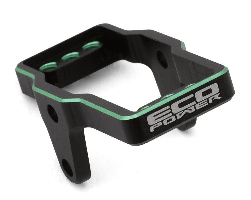 EcoPower CNC-Machined Aluminum Servo Mount for Traxxas™ TRX-4M (Black & Green) - Iron City RC Hobbies