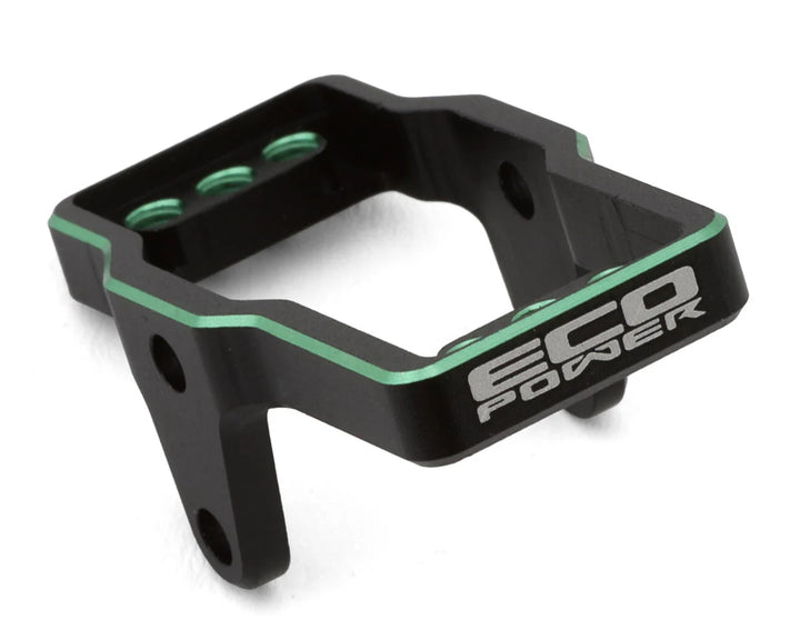 EcoPower CNC-Machined Aluminum Servo Mount for Traxxas™ TRX-4M (Black & Green) - Iron City RC Hobbies
