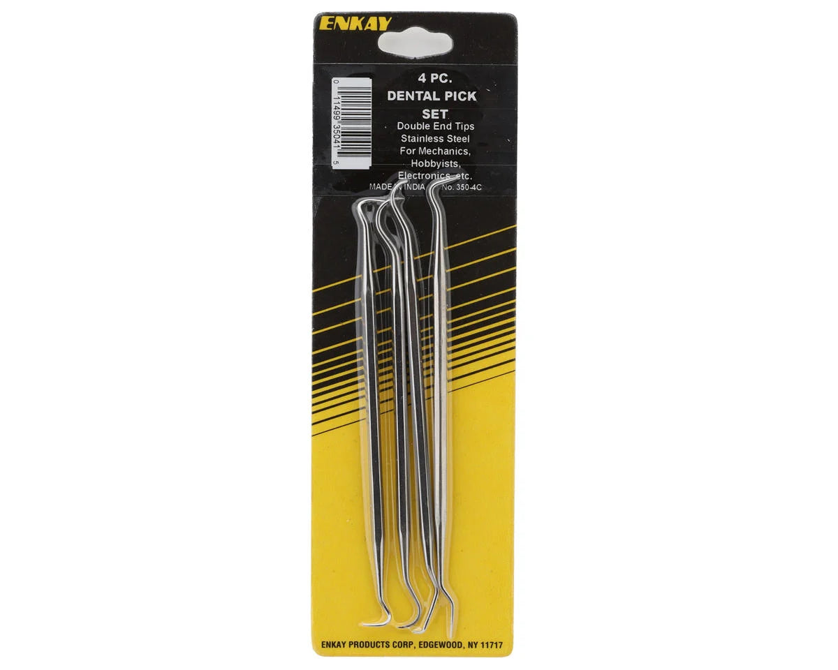 Enkay Stainless Steel Double-End Dental Pick Set (4)