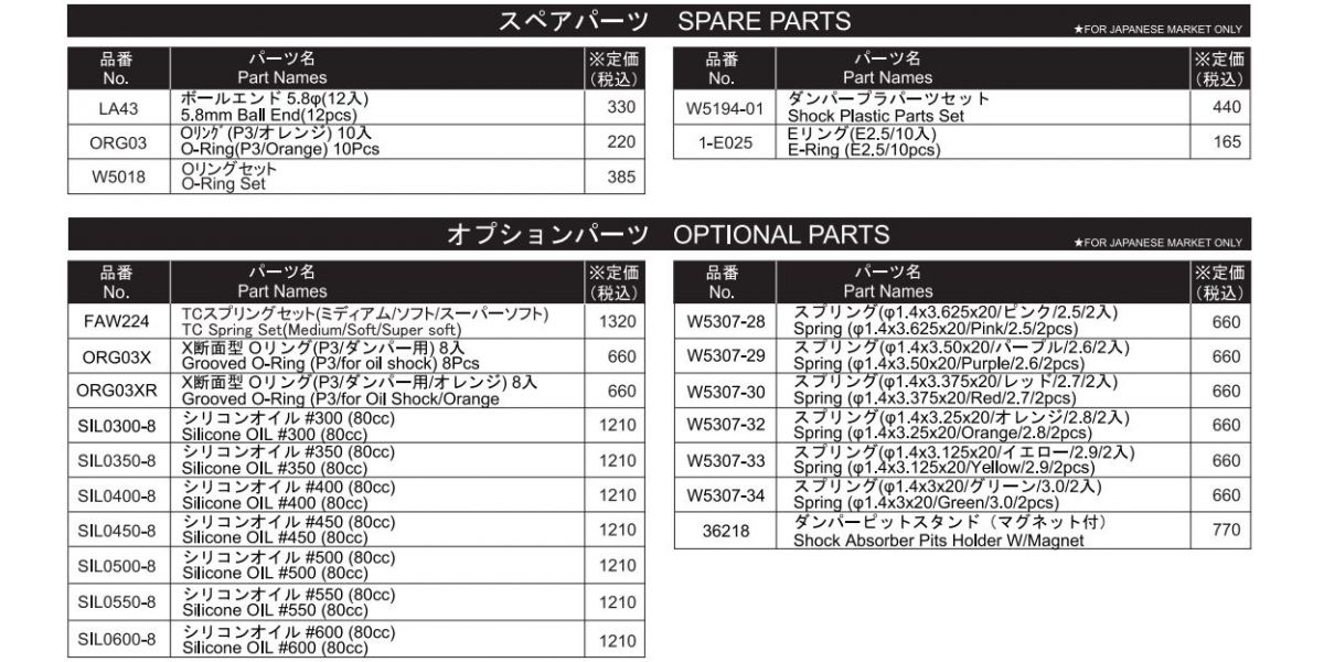 Kyosho TC Aluminum Shock Set (FAW225) - Iron City RC Hobbies