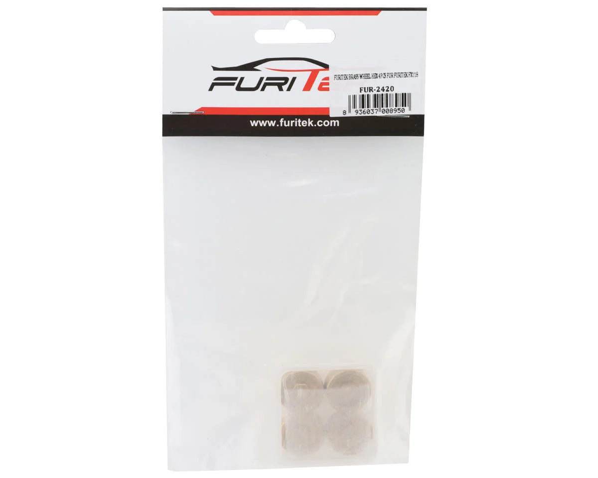 Furitek FX118 Brass Wheel Hex Adaptors (4) (46g)