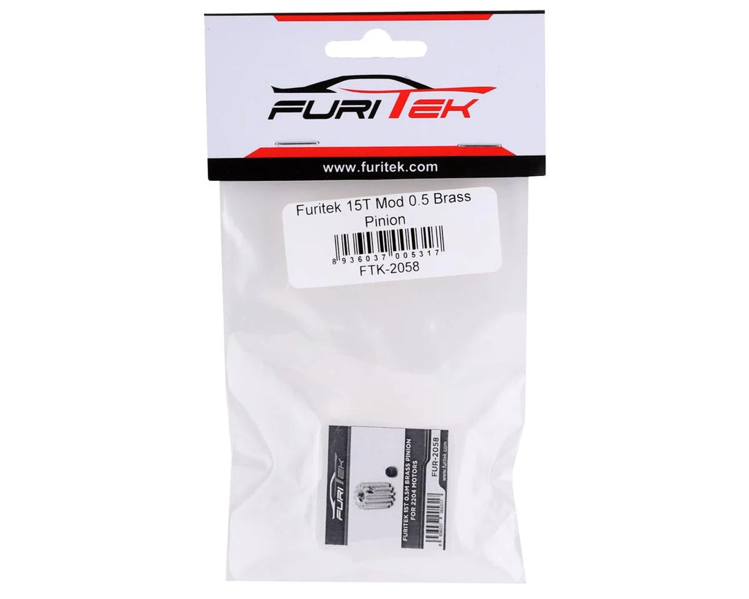 Furitek 15T Mod 0.5 Brass Pinion Gear - Iron City RC Hobbies