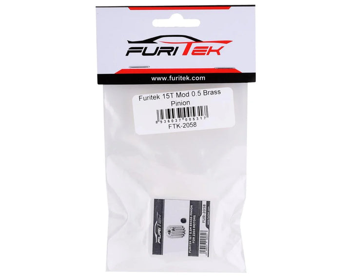 Furitek 15T Mod 0.5 Brass Pinion Gear - Iron City RC Hobbies