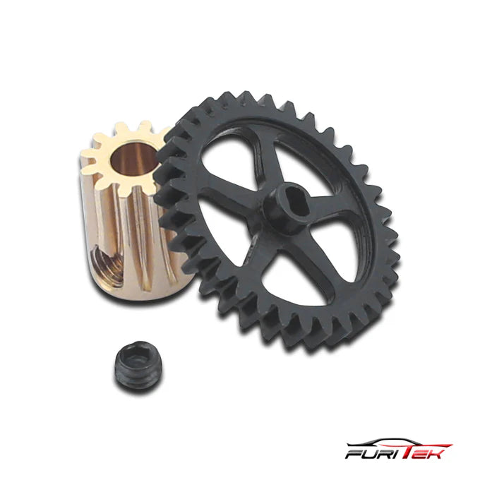 Furitek Brushless conversion for scx24 - 0.5M Spur Gear and 12T Pinion Gear