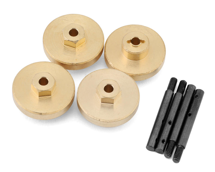 Furitek FX18 Extended Brass Wheel Hex Adapters (10mm) (4) (14.1g) - Iron City RC Hobbies