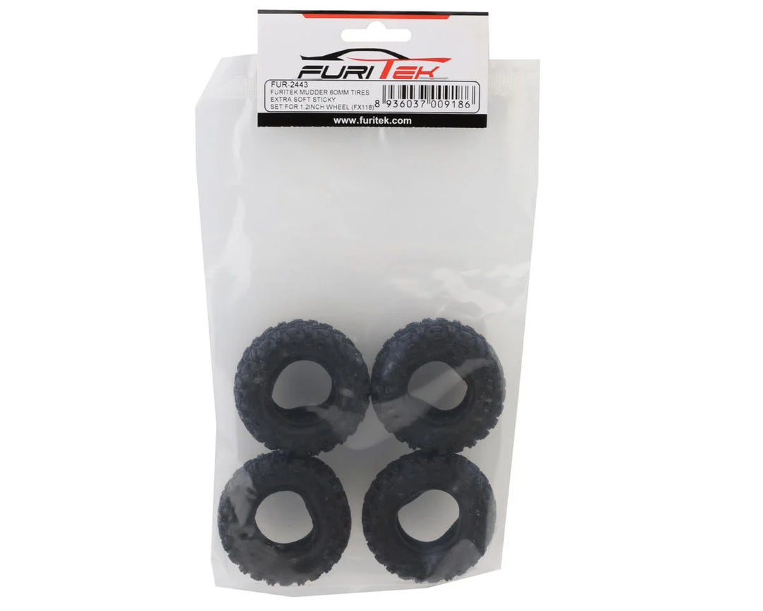 Furitek FX118 MUDDER 1.2" Micro Rock Crawler Tires (2) (OD 60mm) - Iron City RC Hobbies