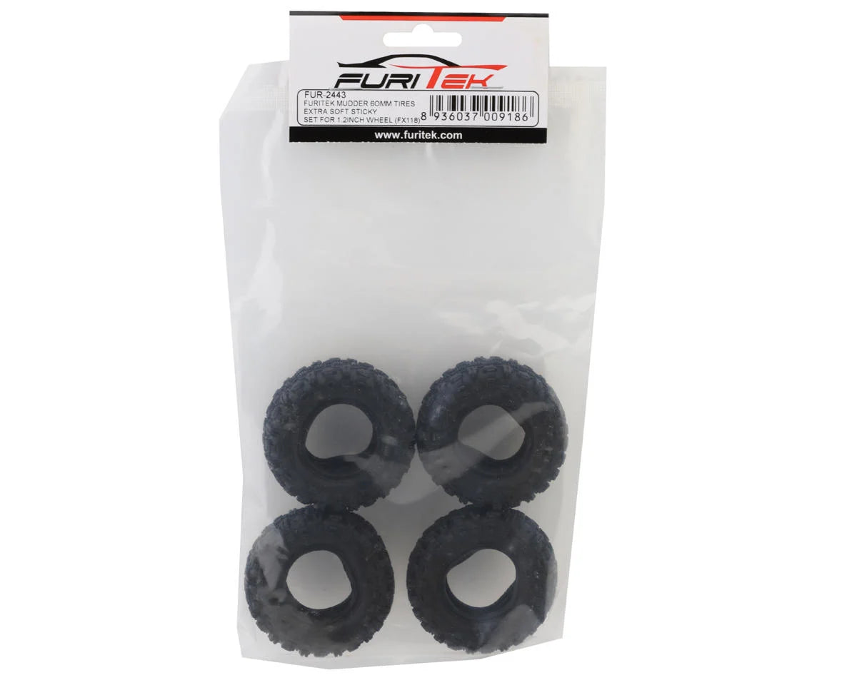 Furitek FX118 MUDDER 1.2" Micro Rock Crawler Tires (2) (OD 60mm)