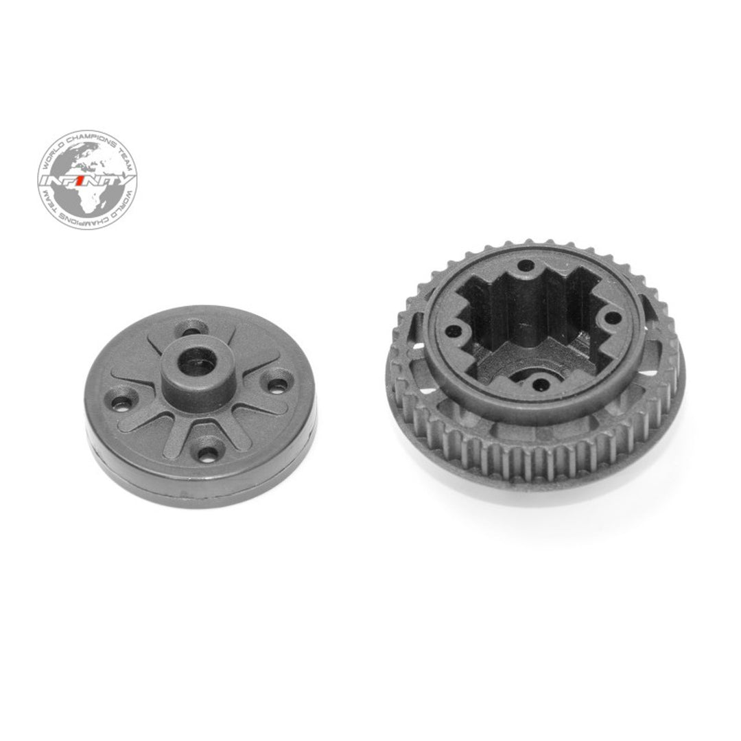 Infinity REAR DIFF CASE SET (BLACK) - Iron City RC Hobbies