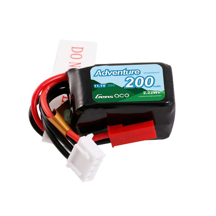 Gens Ace 11.1V 200mAh 3S 30C G-Tech LiPo Battery: JST