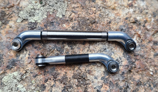 3Flow9 RC V2.1 Rolling Steel Steering Link - Fits Redcat Ascent 18 HIGH STEER (Choose Color)