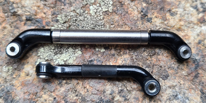 3Flow9 RC V2.1 Rolling Steel Steering Link - Fits Redcat Ascent 18 HIGH STEER (Choose Color)