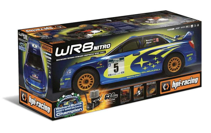 HPI Racing - WR8 Nitro 3.0 2001 WRC Subaru Impreza 1/8 Scale 4WD RTR Rally Car