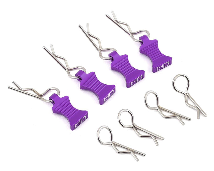 Hot Racing 1/10 Aluminum EZ Pulls w/Body Clips (4) - Iron City RC Hobbies