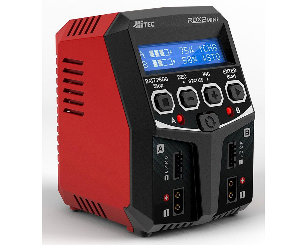Hitec RDX2 Mini AC Multi Charger (4S/5A/50W x2) - Iron City RC Hobbies
