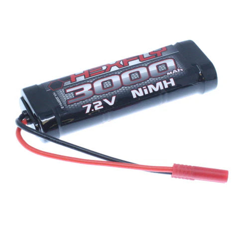 HexFly 6 cell 7.2V 3000mAh NiMH Battery(Banana Connector)(1pc) - Iron City RC Hobbies