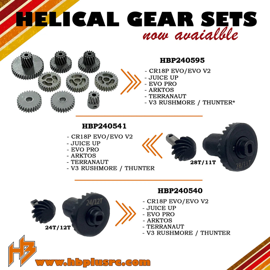 HobbyPlus Machined Helical HD EVO Transmission Gear Set