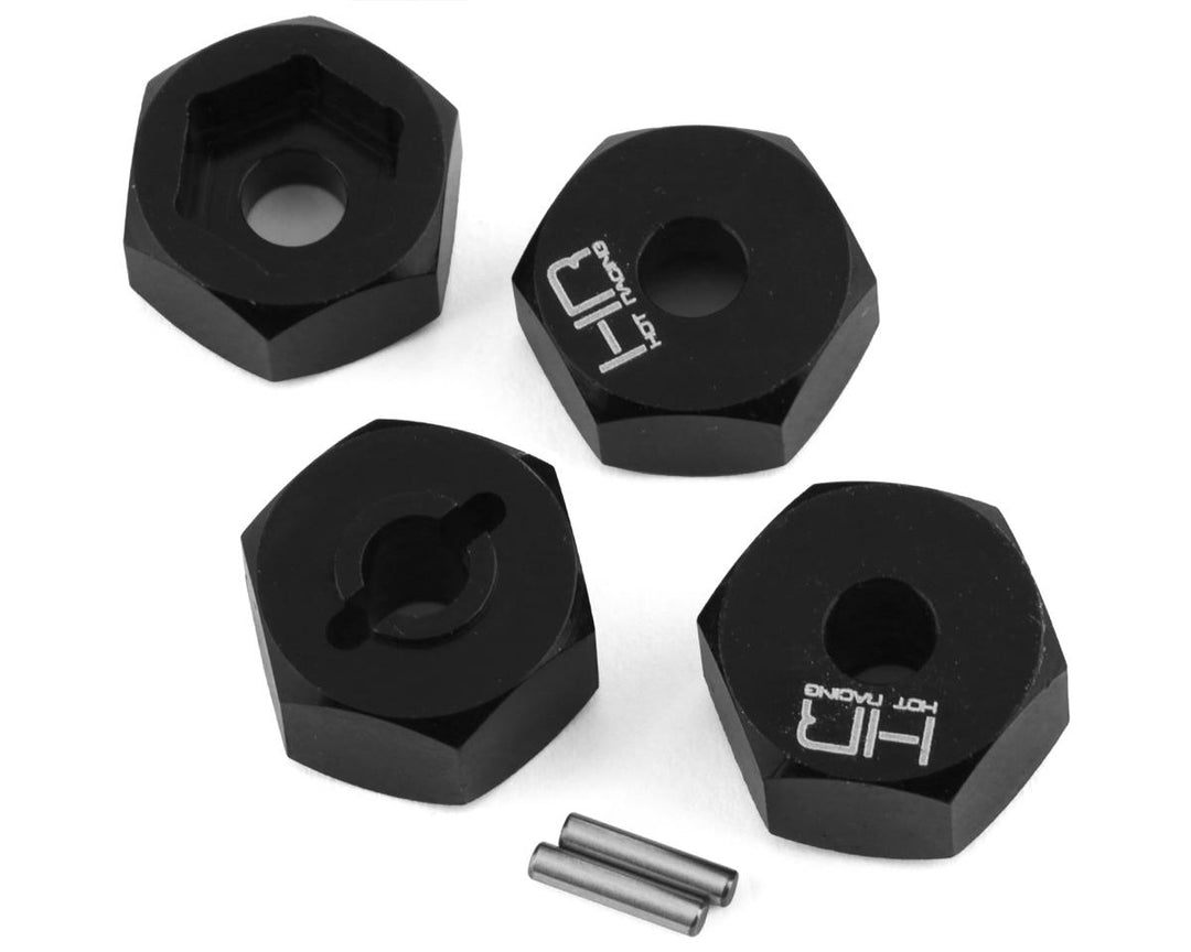 Hot Racing Mini-T 2.0/Mini-B 12mm Aluminum Hex Set (Black) (4) - Iron City RC Hobbies