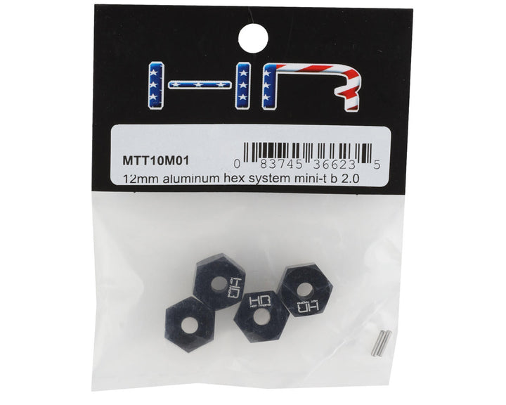Hot Racing Mini-T 2.0/Mini-B 12mm Aluminum Hex Set (Black) (4) - Iron City RC Hobbies