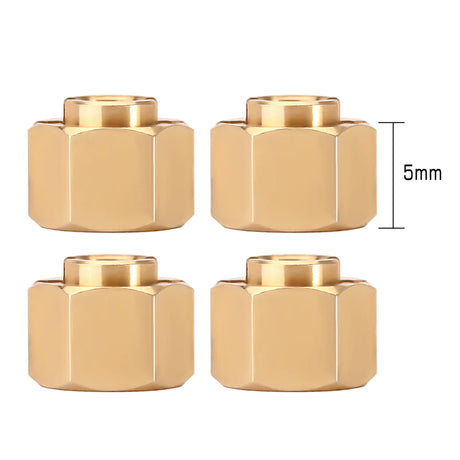INJORA 4PCS 5mm(+1mm) Brass Wheel Hex Hub Extenders For 1/18 TRX4M - Iron City RC Hobbies