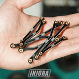 INJORA Aluminum High Clearance Chassis Links Set for 1/18 TRX4M (Black)