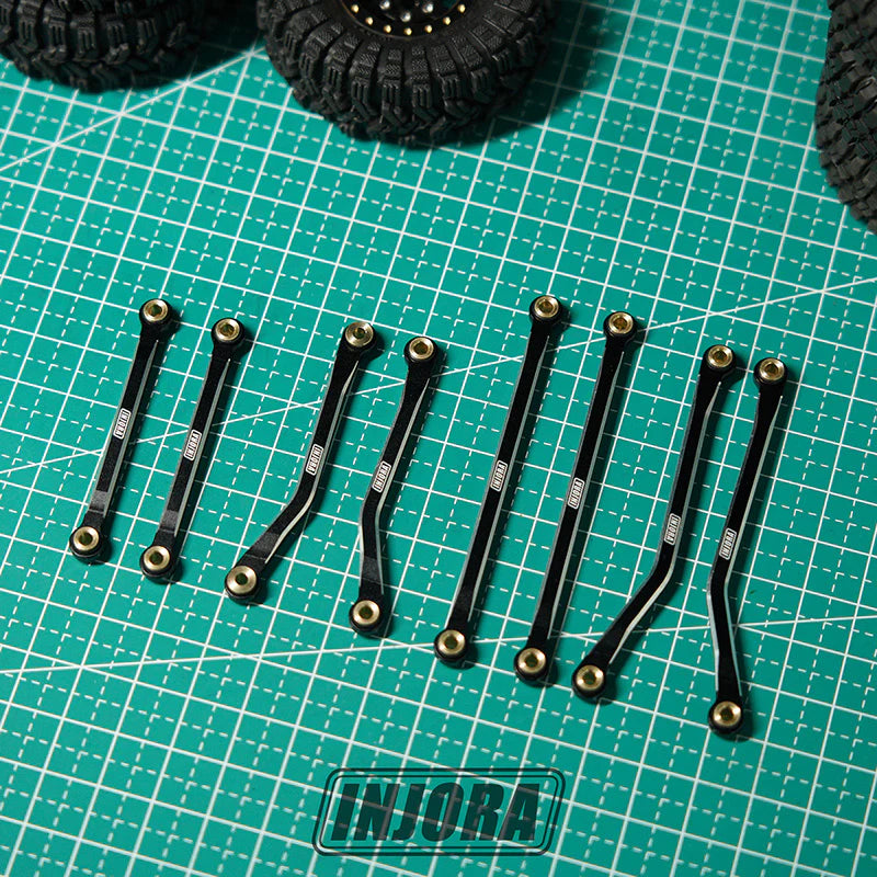 INJORA Aluminum High Clearance Chassis Links Set for 1/18 TRX4M (Black)