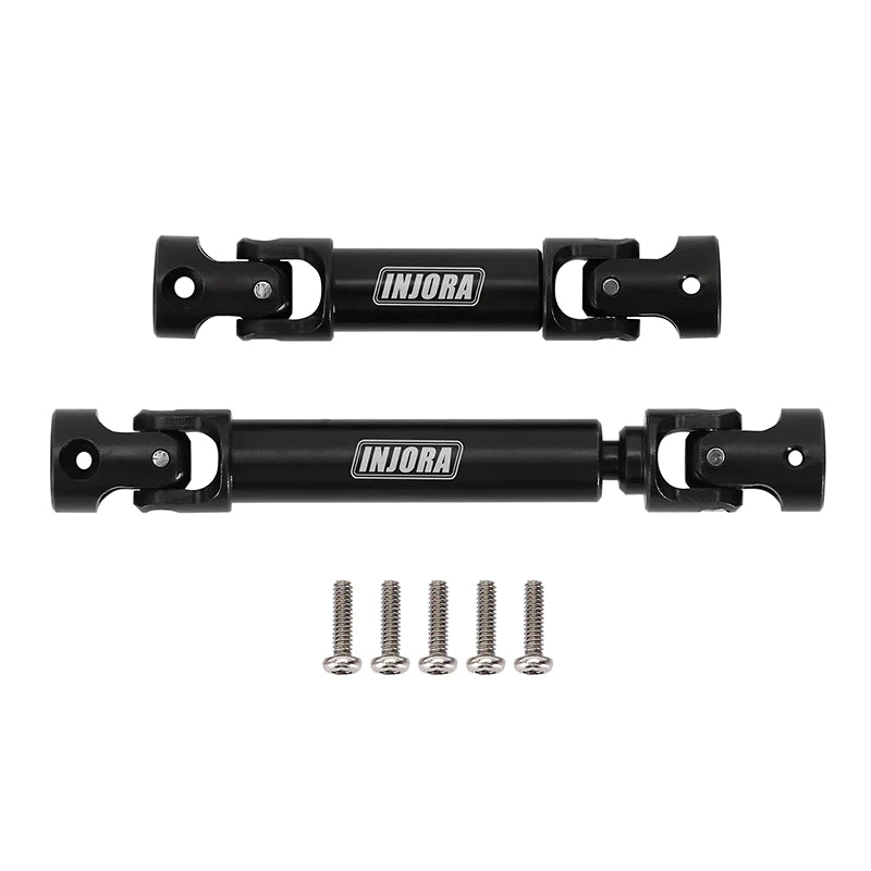 INJORA Black Hardened Steel Drive Shafts With D-Shaped Holes For 1/18 TRX4M - Iron City RC Hobbies