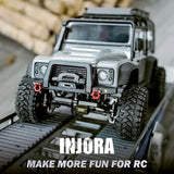 INJORA CNC Aluminum Front Rear Bumper for 1/18 TRX4M Defender