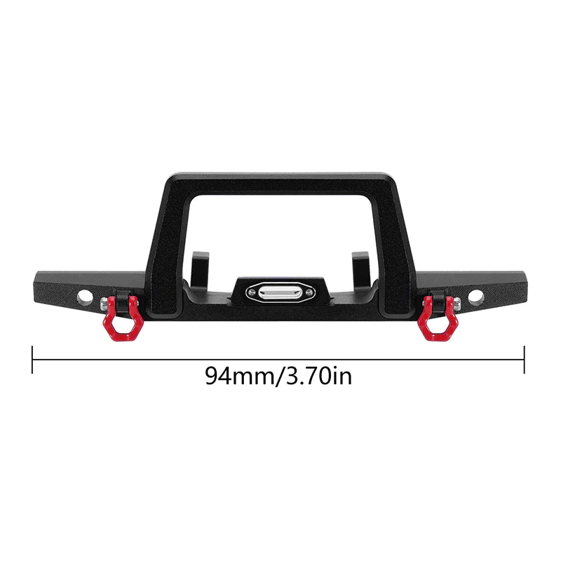 INJORA CNC Aluminum Front Rear Bumper for 1/18 TRX4M Defender