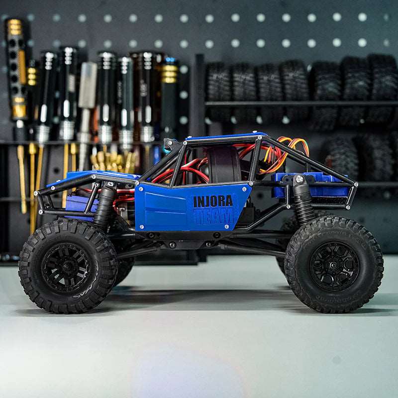 INJORA Rock Tarantula Nylon Buggy Body Chassis Kit for 1/18 TRX4M (Blue)