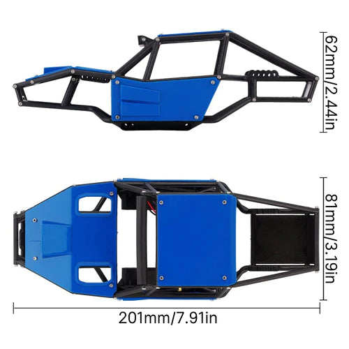 INJORA Rock Tarantula Nylon Buggy Body Chassis Kit for 1/18 TRX4M (Blue) - Iron City RC Hobbies