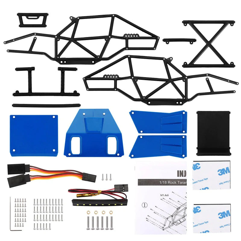 INJORA Rock Tarantula Nylon Buggy Body Chassis Kit for 1/18 TRX4M (Blue) - Iron City RC Hobbies