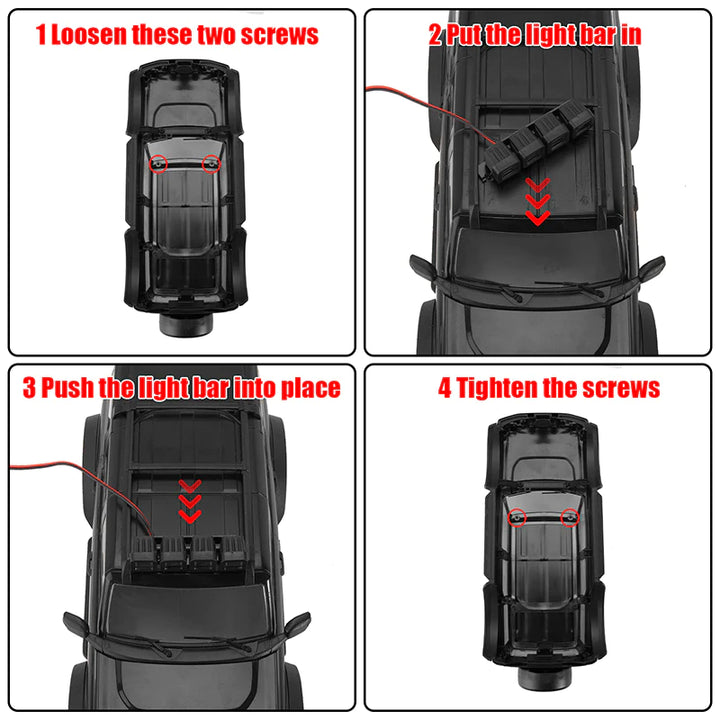 INJORA Roof Light LED Spotlights Headlights for 1/18 TRX4M Bronco - Iron City RC Hobbies