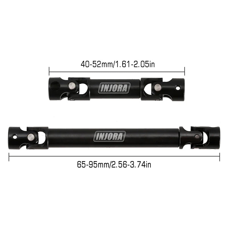 INJORA Steel Front Rear Center Drive Shafts For Axial SCX24 Gladiator Power Wagon - Iron City RC Hobbies