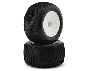 JConcepts Fuzz Bite 2.2" Pre-Mounted Stadium Truck Tires (White) (2) (Pink) w/12mm Hex - Iron City RC Hobbies
