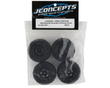 JConcepts Landmines 1.0" Pre-Mounted Tires w/Glide 5 Wheels (Black) (4) (Green) w/7mm Hex