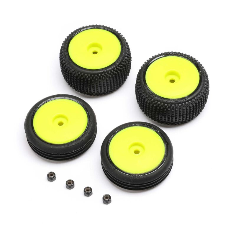 Losi Tires & Wheels Mounted, Micro-B