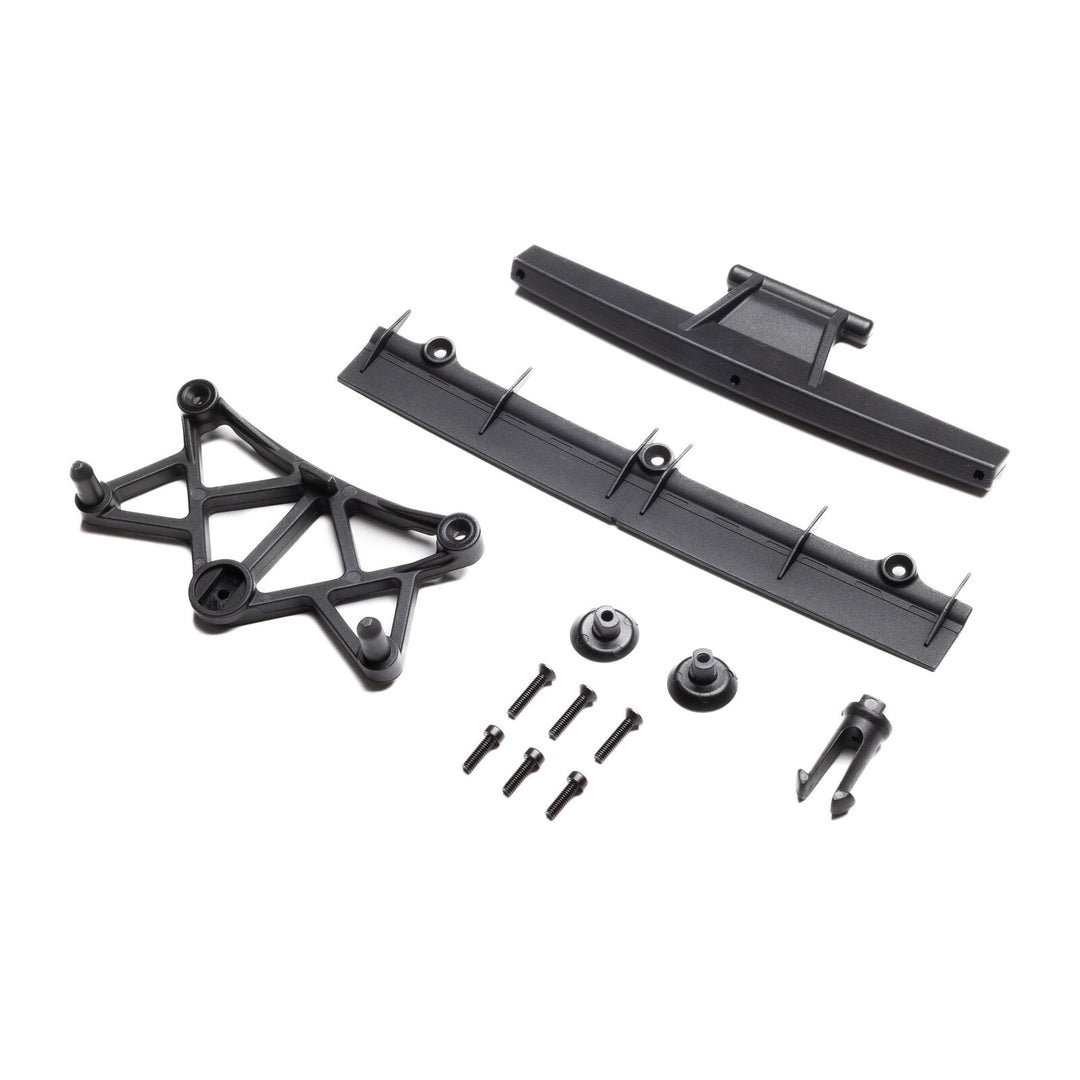 Losi Clipless Body Mount and Spoiler, Body: GROM Asphalt Late Model