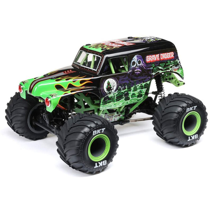 Losi 1/18 Mini LMT Grave Digger 2S 4X4 RTR Brushed Monster Truck (Battery & Charger Included), Green