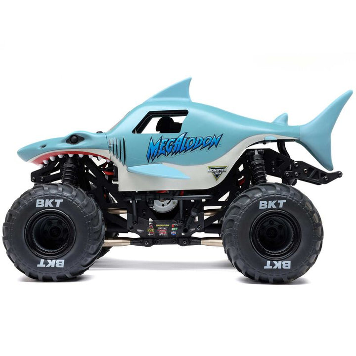 Losi  1/18 Mini LMT Megalodon 2S 4X4 RTR Brushed Monster Truck (Battery & Charger Included), Blue