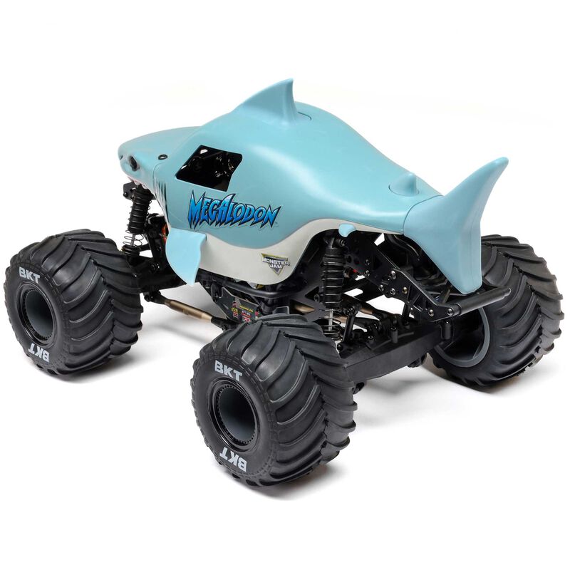 Losi  1/18 Mini LMT Megalodon 2S 4X4 RTR Brushed Monster Truck (Battery & Charger Included), Blue