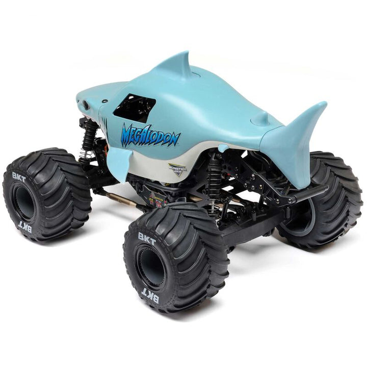 Losi  1/18 Mini LMT Megalodon 2S 4X4 RTR Brushed Monster Truck (Battery & Charger Included), Blue