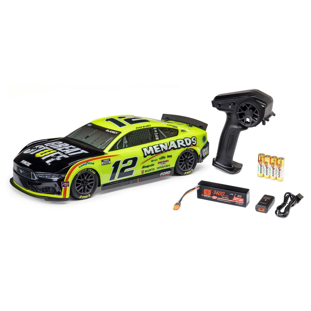 1/12 Losi NASCAR AWD RC Racecar, Ryan Blaney No. 12 Menards 2024 Ford Mustang - Iron City RC Hobbies