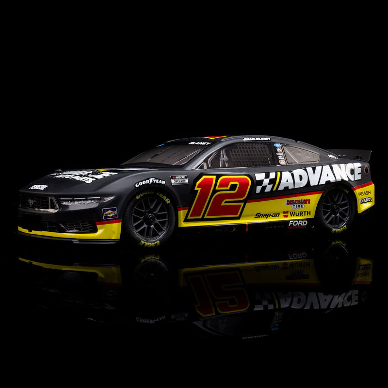 1/12 NASCAR RC Racecar Ryan Blaney No. 12 Advance Auto 2025 Ford Mustang 2S AWD RTR Brushed On-Road (Battery & Charger Included)
