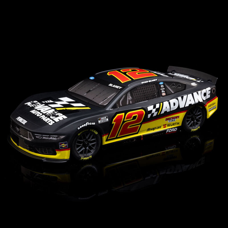 1/12 NASCAR RC Racecar Ryan Blaney No. 12 Advance Auto 2025 Ford Mustang 2S AWD RTR Brushed On-Road (Battery & Charger Included)